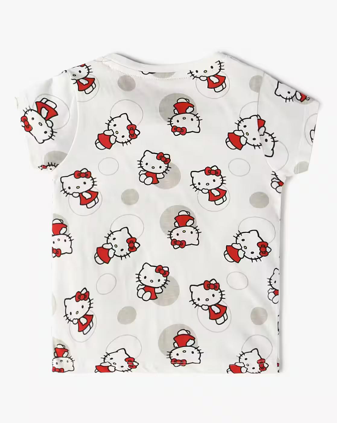 HELLO KITTY DUNGAREE SET, RED, 0-3M
