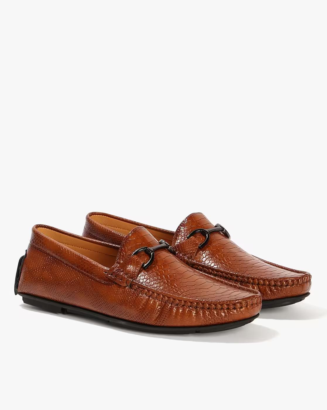 Men Round-Toe Bit Loafers