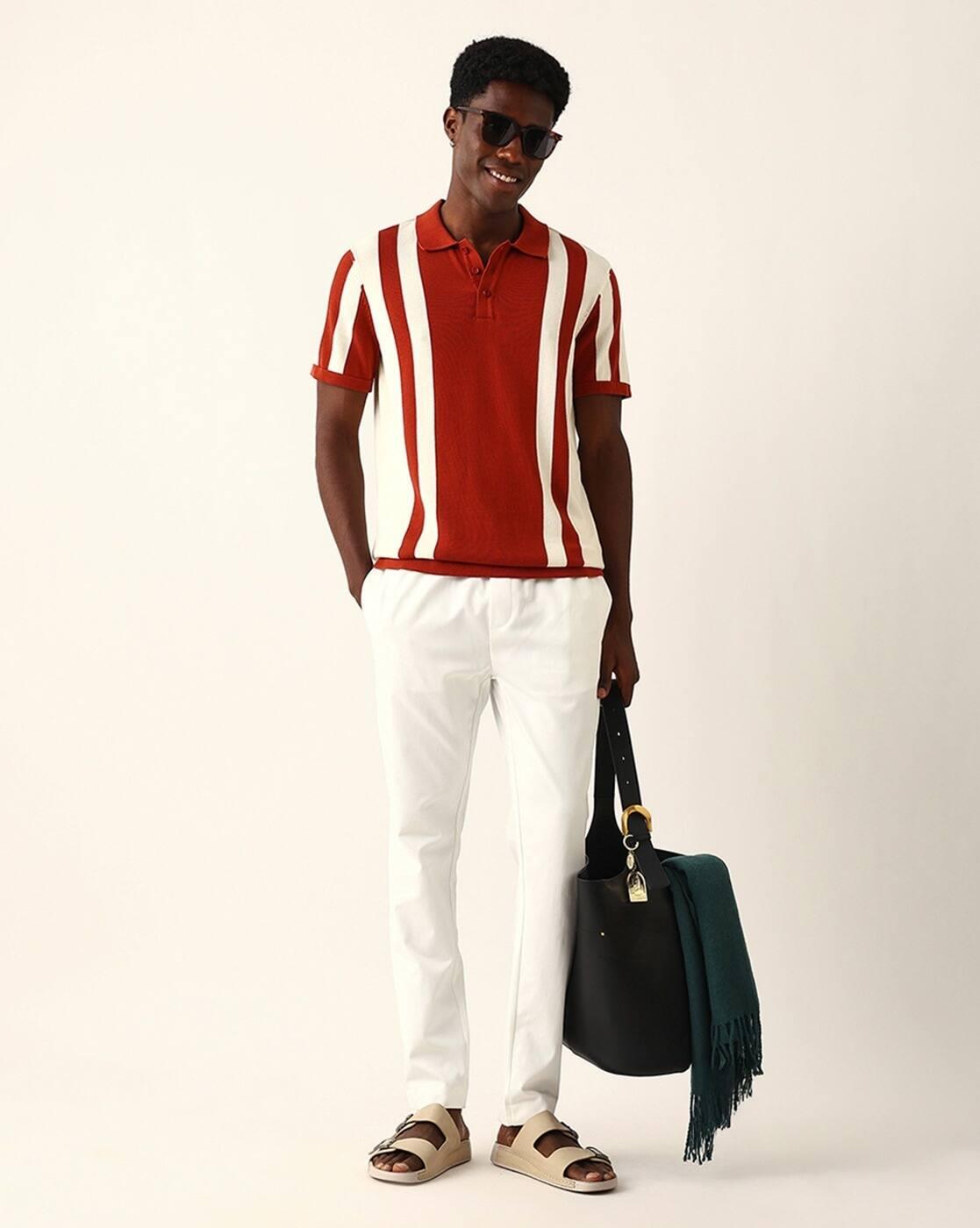 Stripes Regular Fit Polo T-shirt
