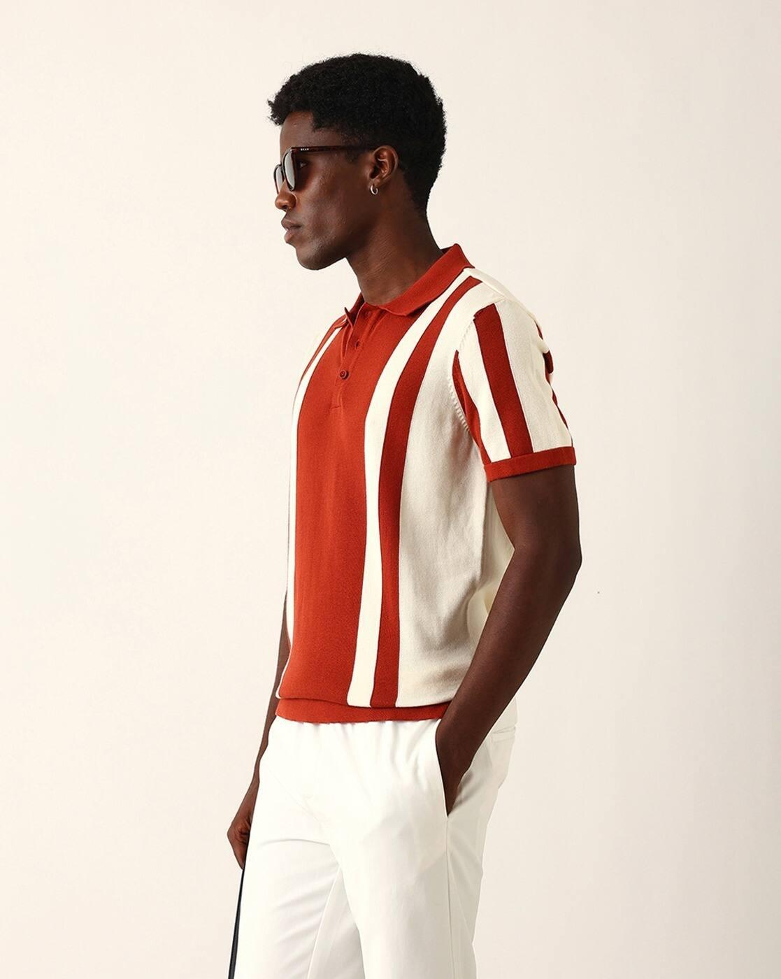Stripes Regular Fit Polo T-shirt