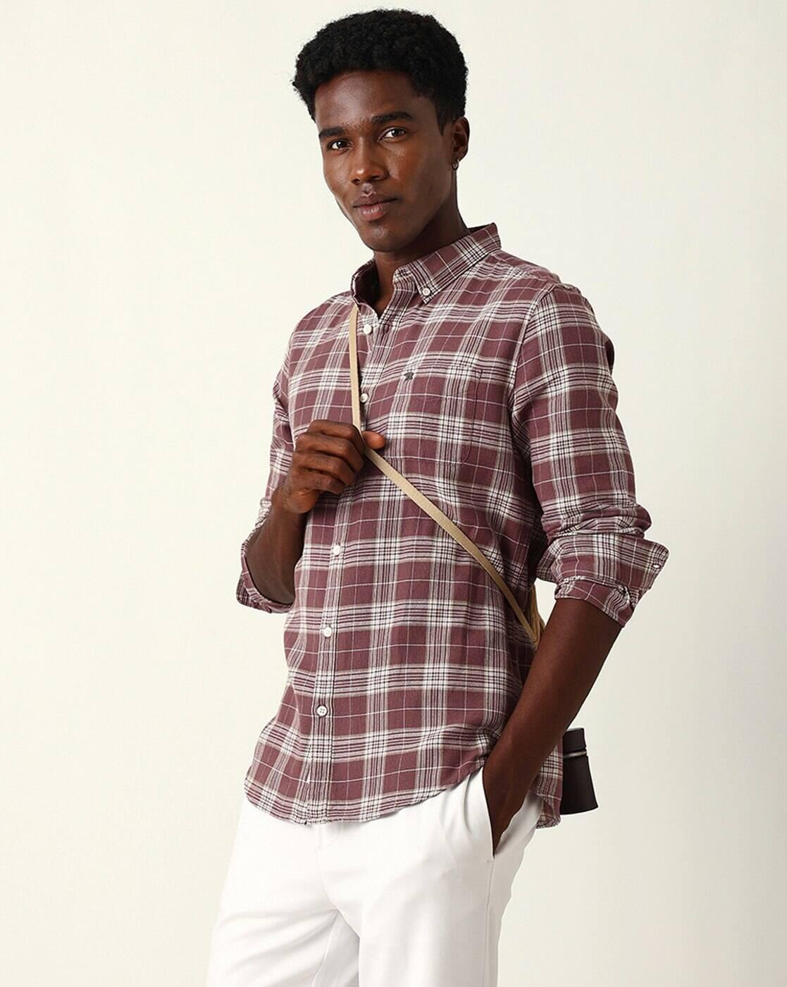 Men Checks Slim Fit Shirt