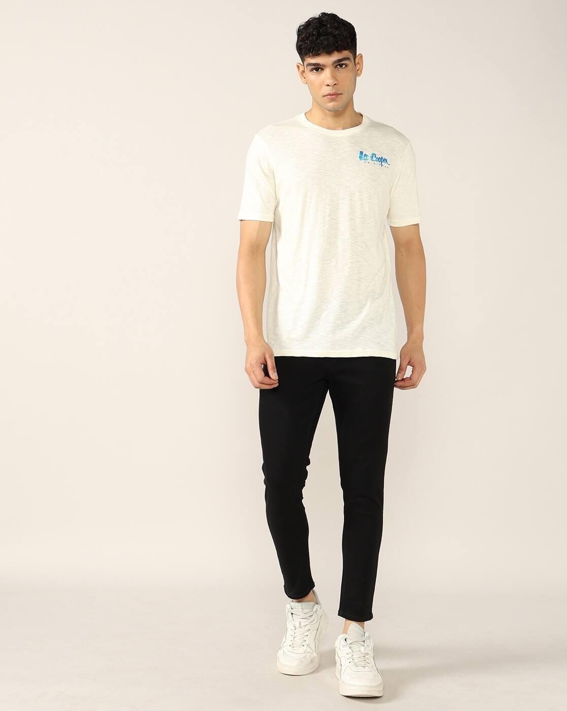 Men Heathered Regular Fit Crew-Neck t-Shirt