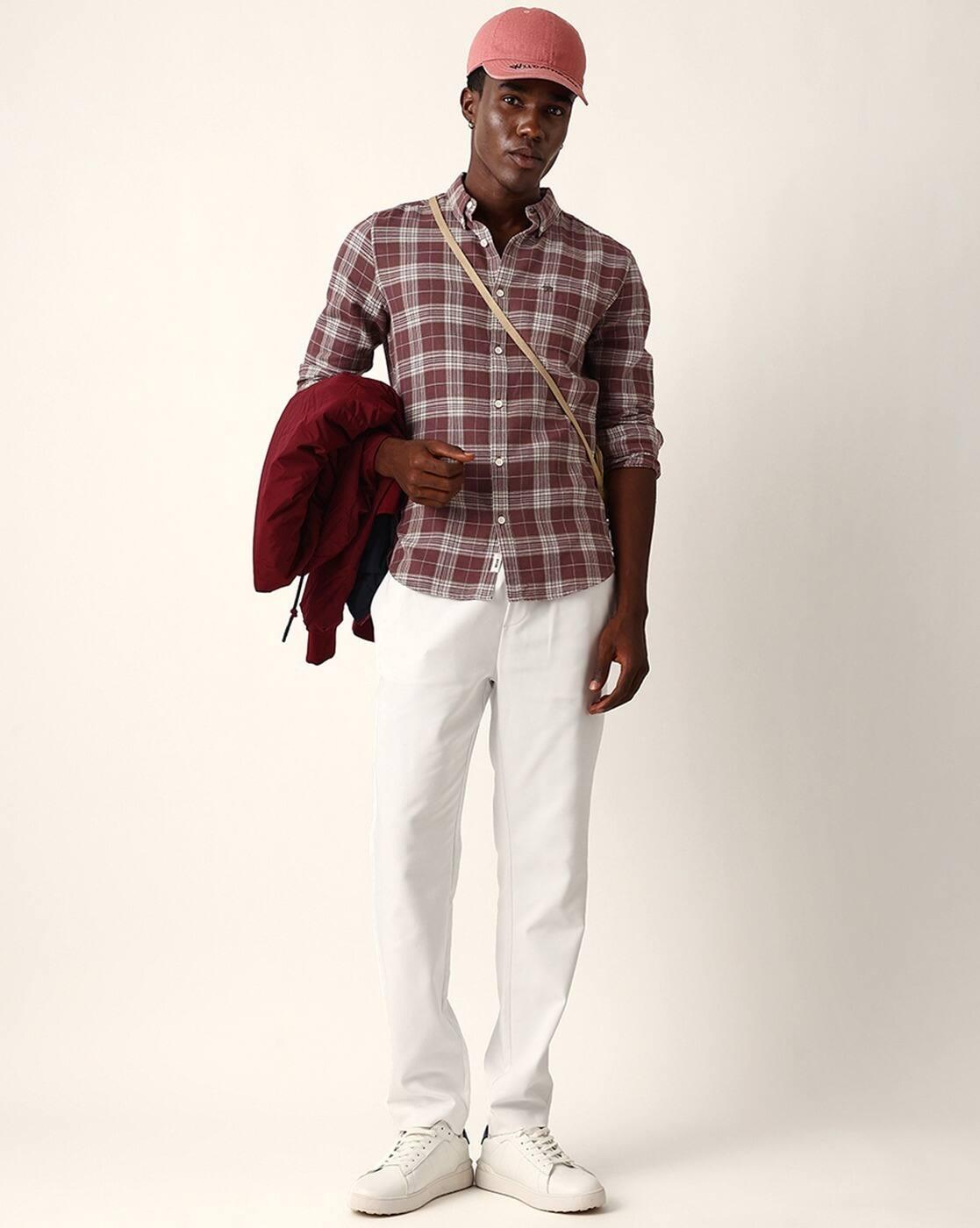 Men Checks Slim Fit Shirt