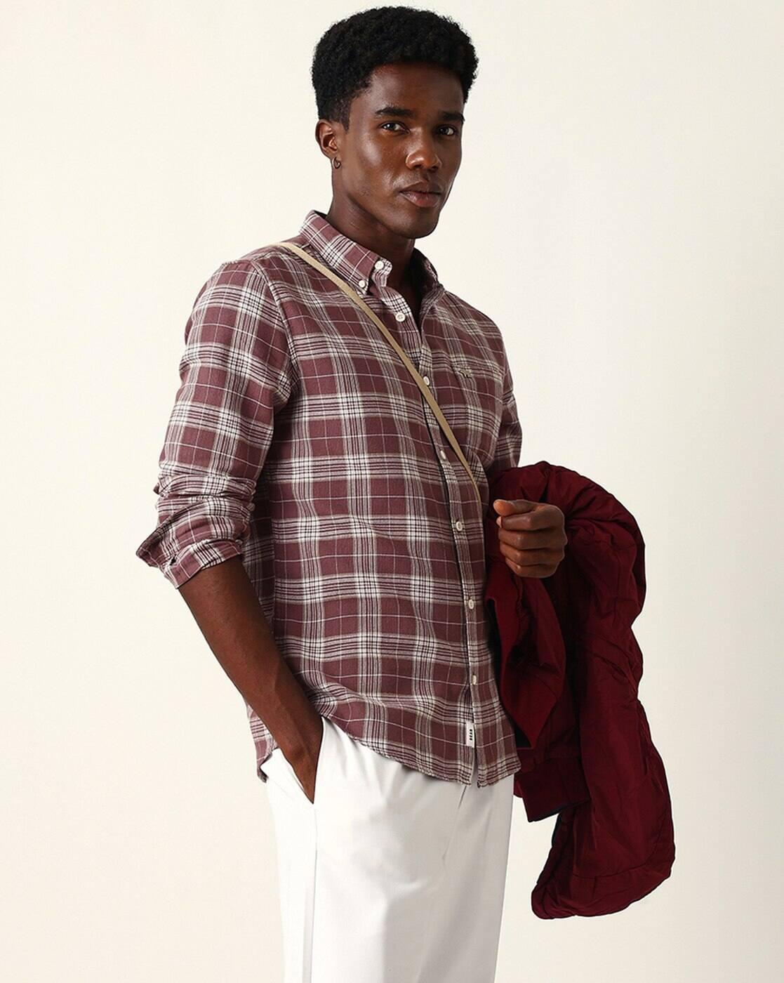 Men Checks Slim Fit Shirt