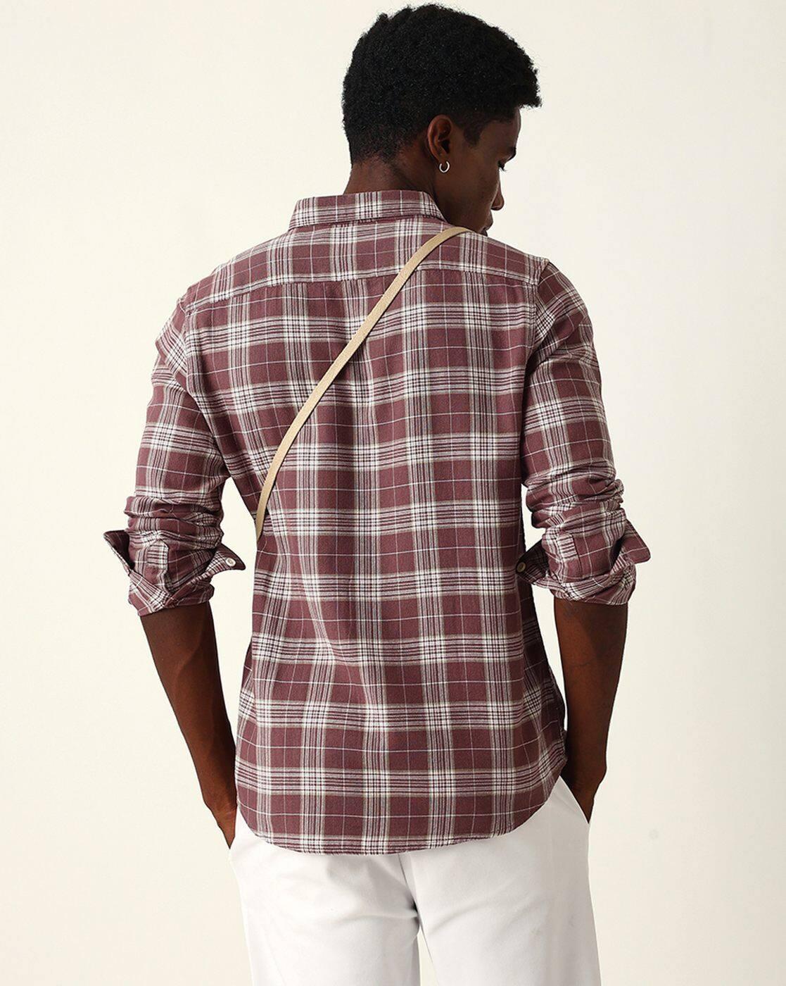Men Checks Slim Fit Shirt