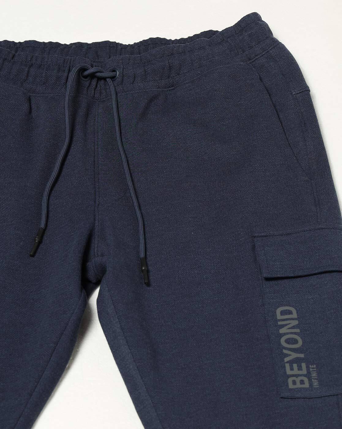 SHIFTED SIDE SEAM PATCH PKT JOG, BLUE, L