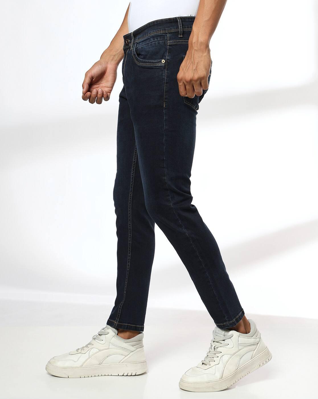 Men Lightly Washed Low-Rise Skinny Fit Jeans