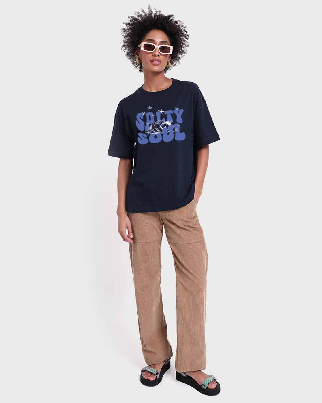 Women Graphic Print Oversized Fit T-Shirt