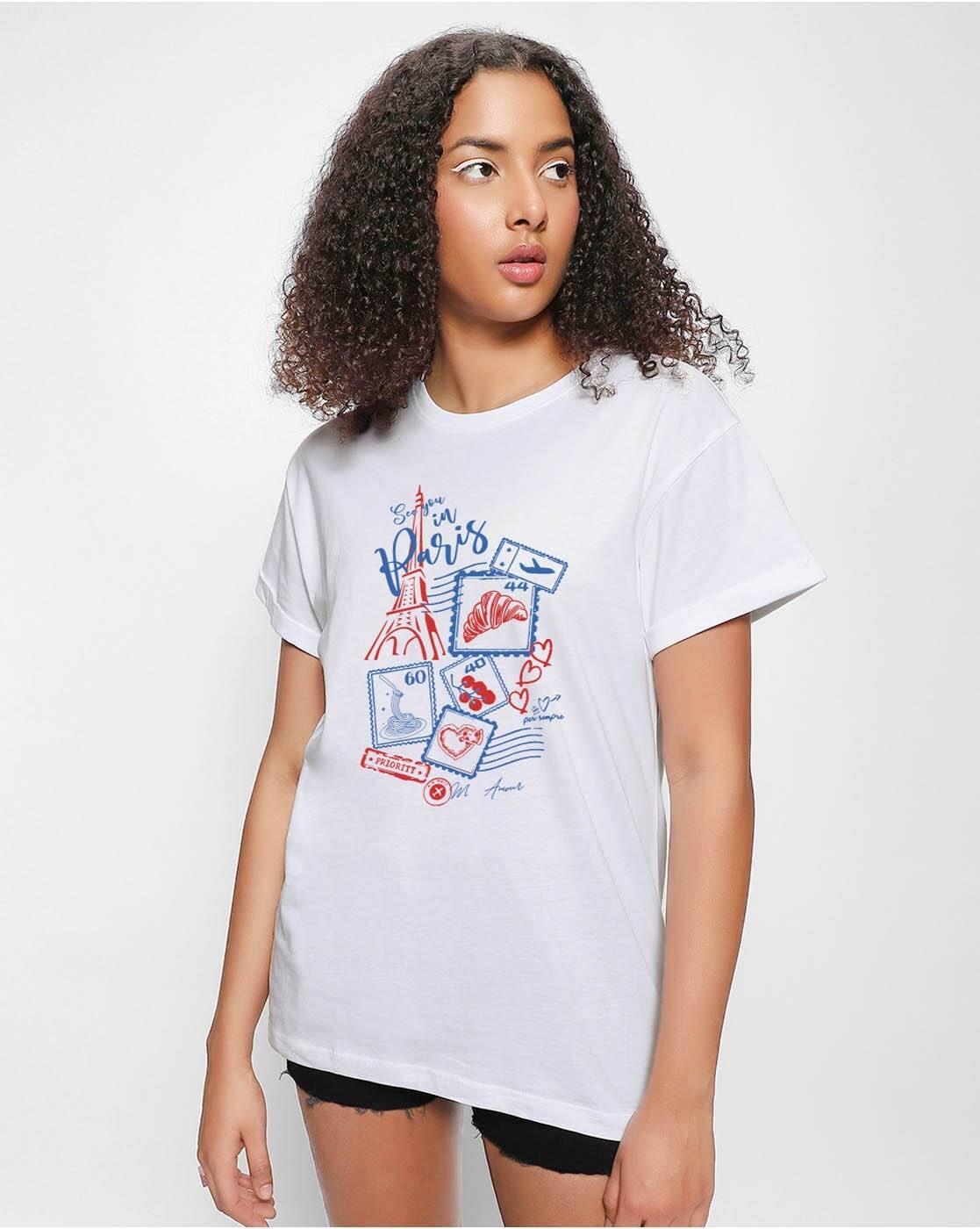 Women Graphic Print Boyfriend Fit T-Shirt