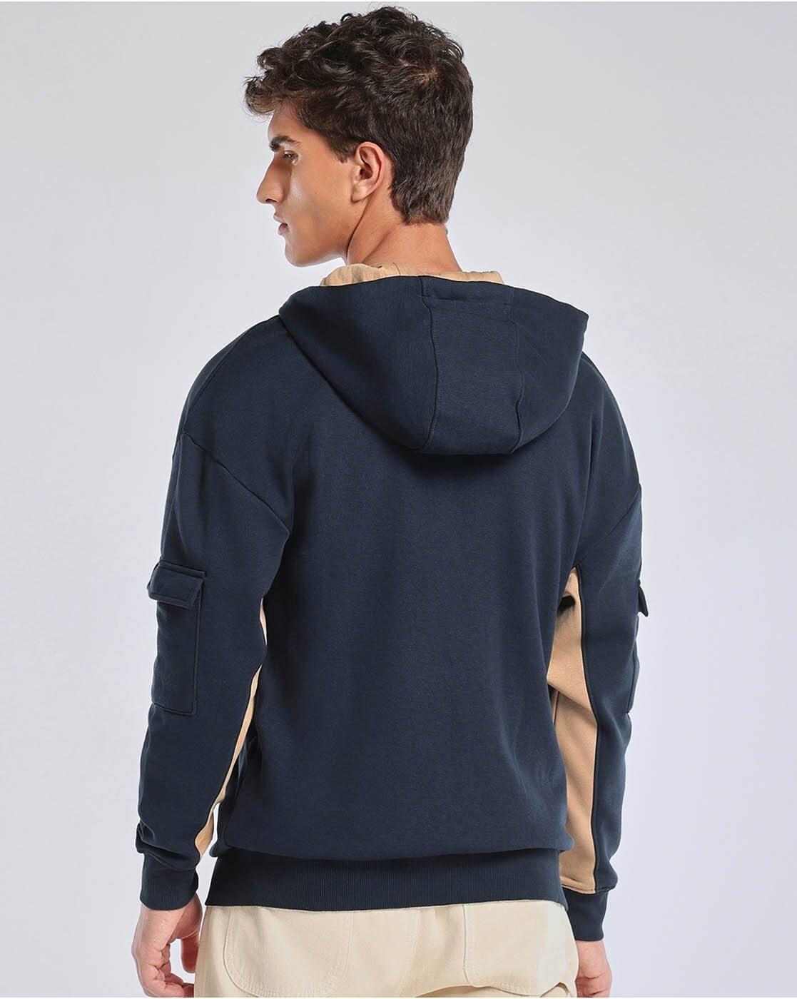 Marvel - Men's Navy Blue Spiderman Typography Oversized Zipper Hoodies