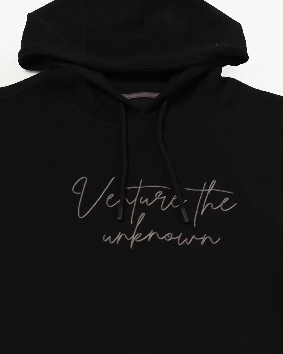 Men Graphic Print Relaxed Fit Cotton Hooded T-Shirt