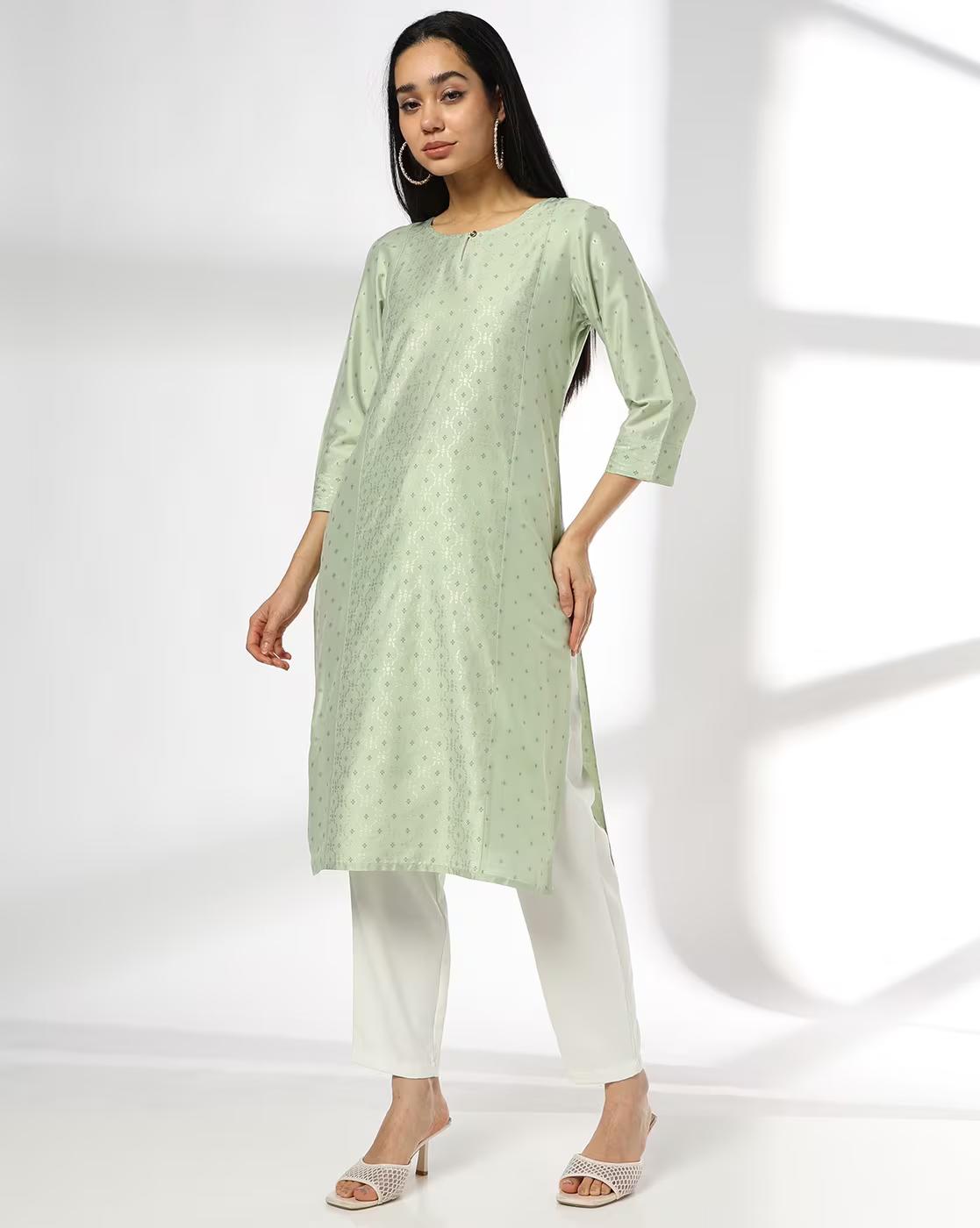 Women Round-Neck Straight Kurta