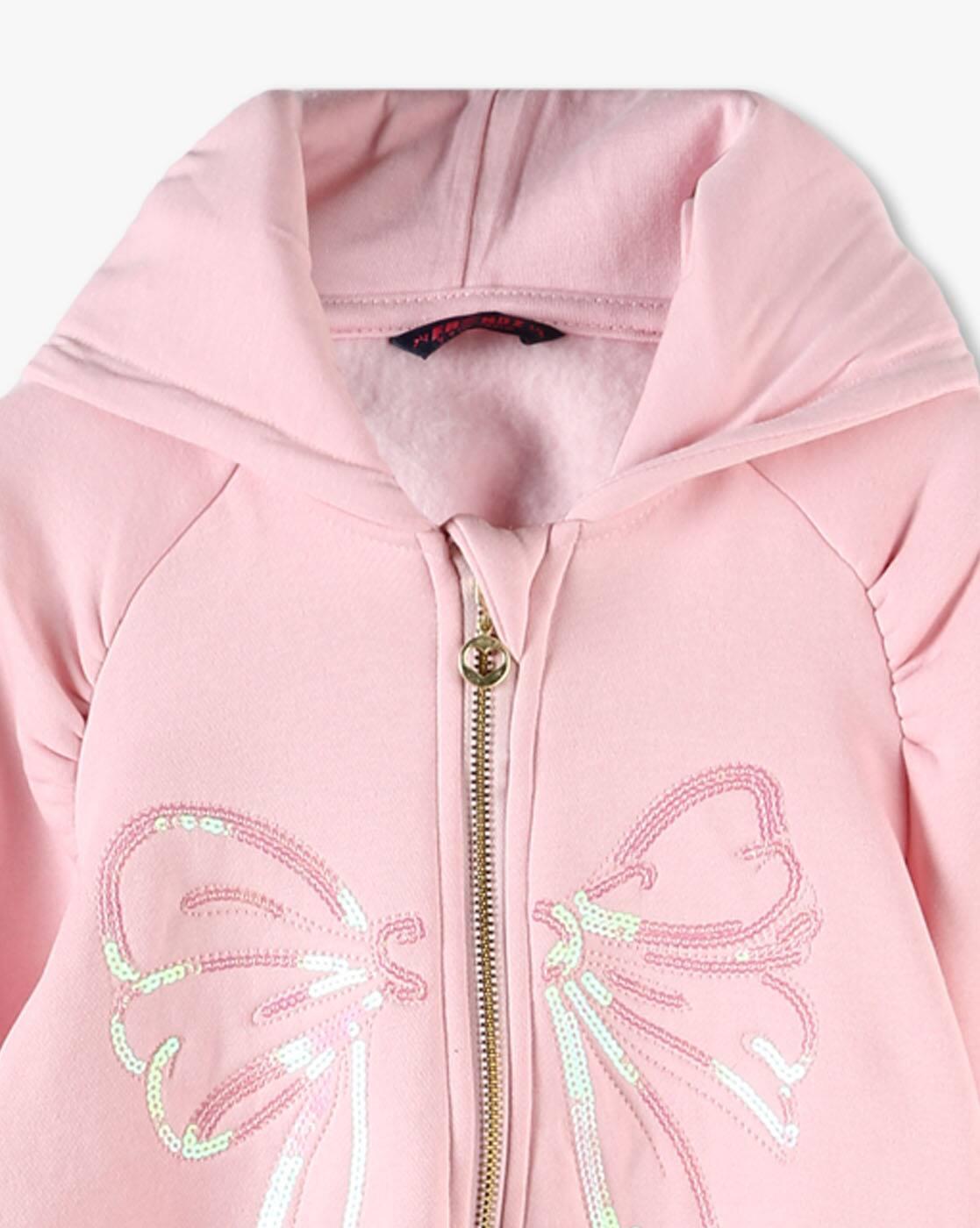 FO swtsrt w chifon applique, PINK, 7-8Y
