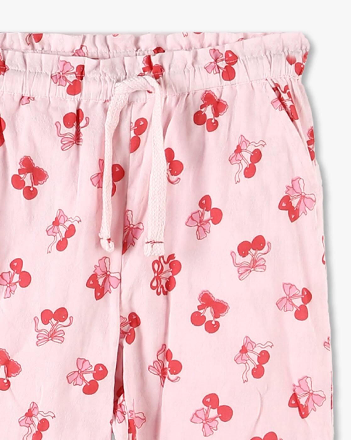 Girls Bow Print Jogger Pants