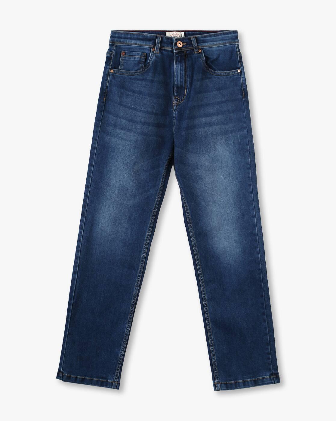 Boys Mid-Wash Straight Jeans