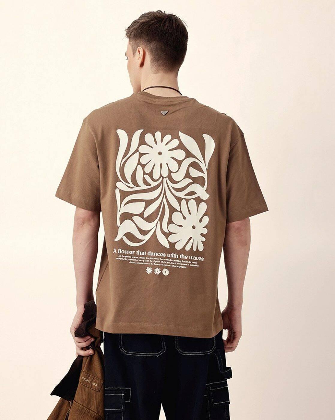Men Cotton Graphic Printed Oversize Tshirt