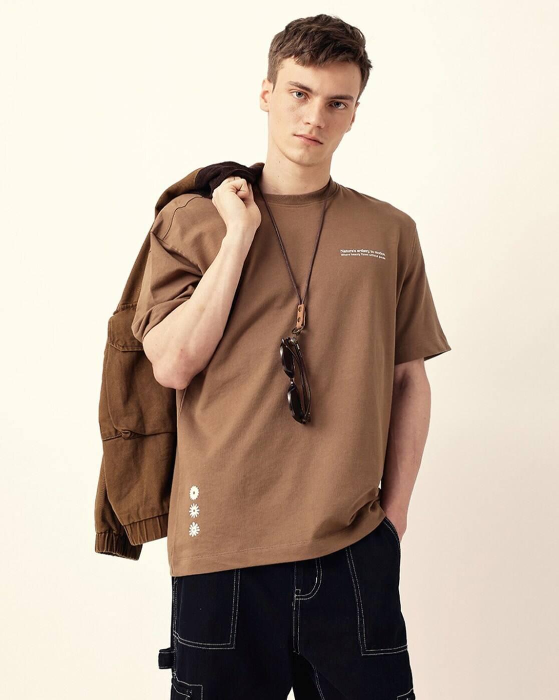 Men Cotton Graphic Printed Oversize Tshirt