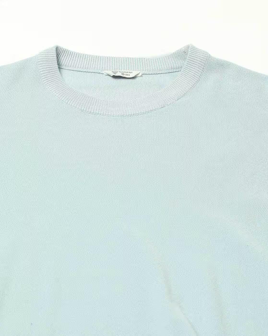 Men Flat-Knit Regular Fit Crew-Neck T-Shirt