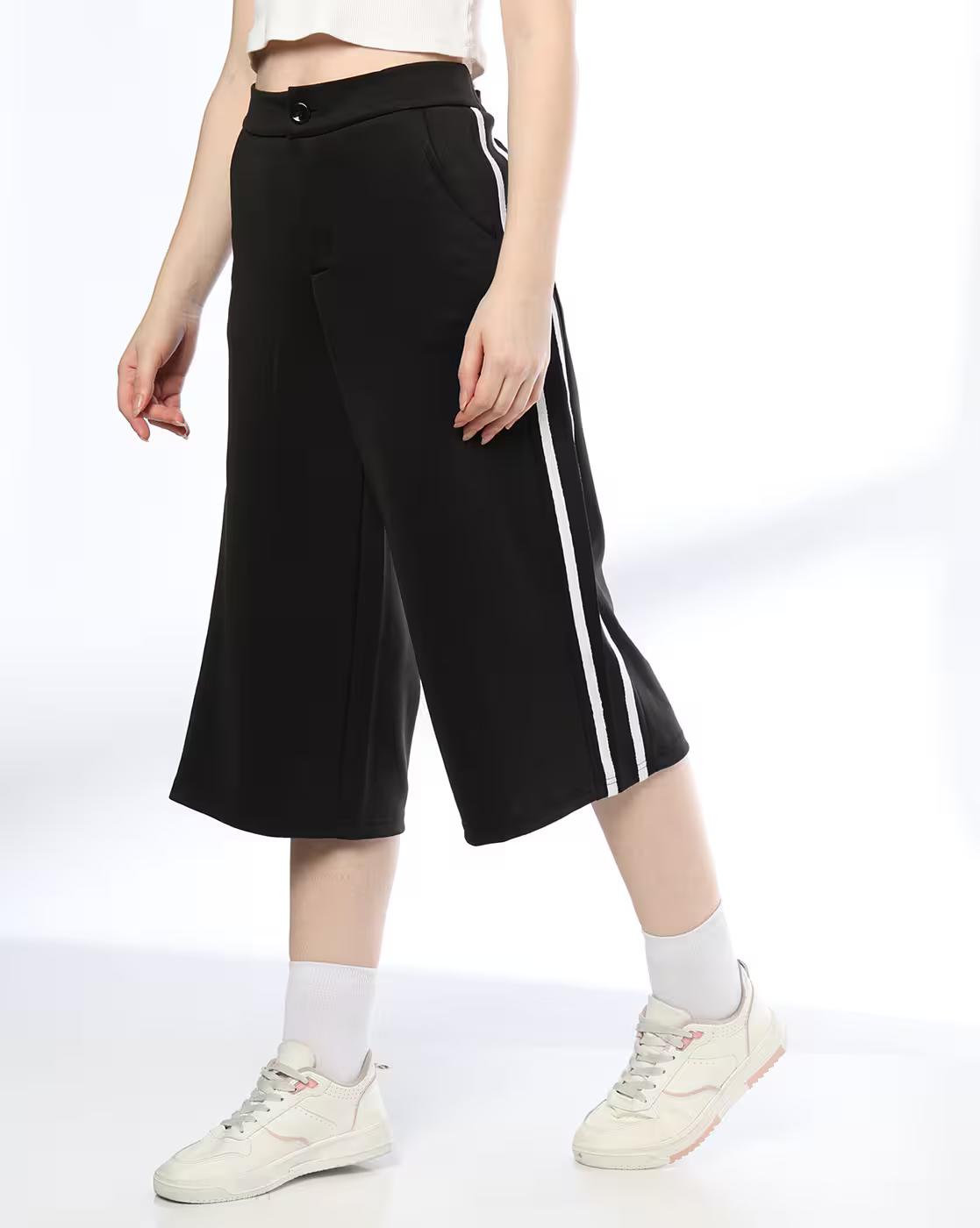 Contrast tape culotte, jet black, xxl