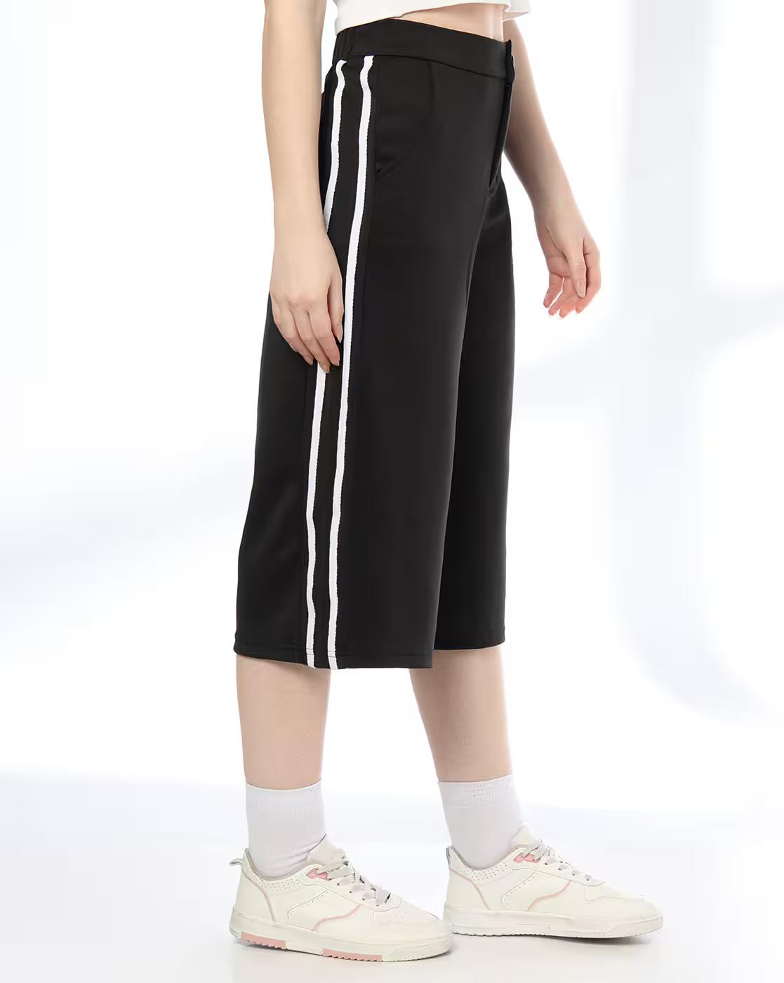 Contrast tape culotte, jet black, xxl