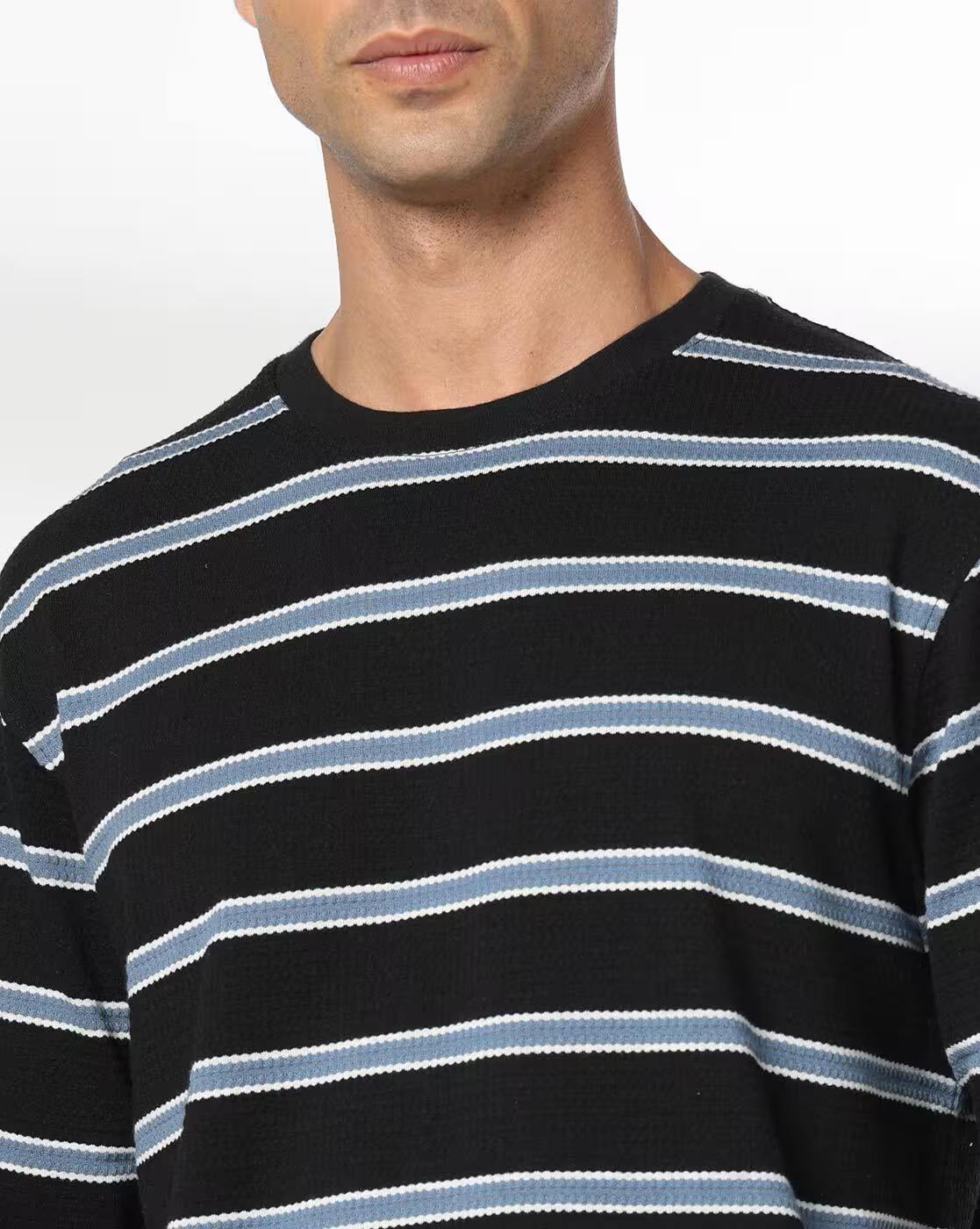 Men Stripes Regular Fit T-Shirt