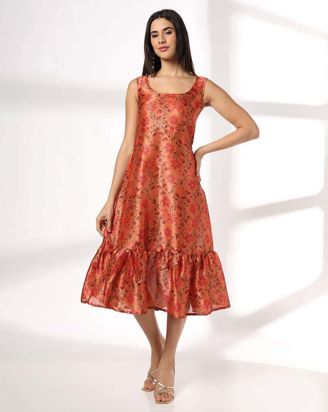 Women Floral Print A-Line Dress & Kurta Set