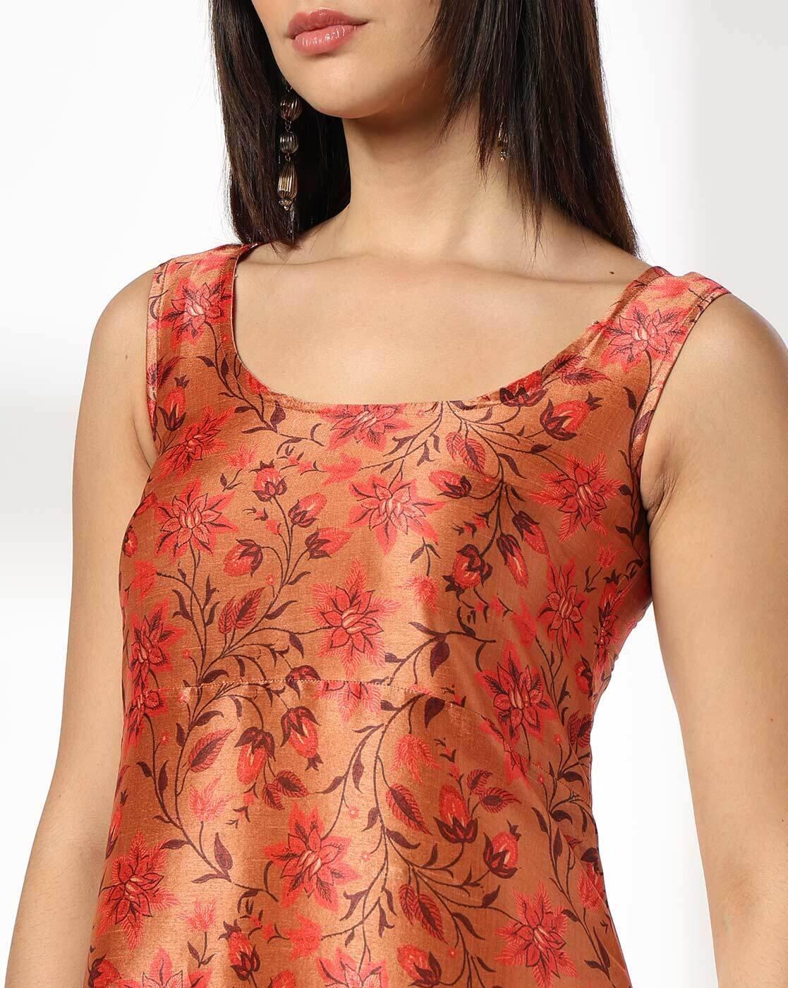 Women Floral Print A-Line Dress & Kurta Set