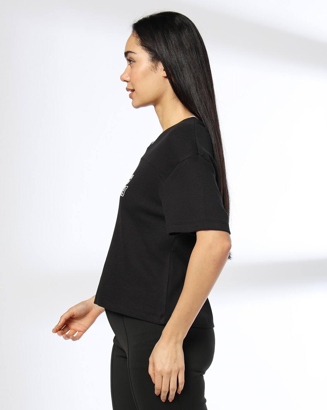 Women Typographic Print Regular Fit Top