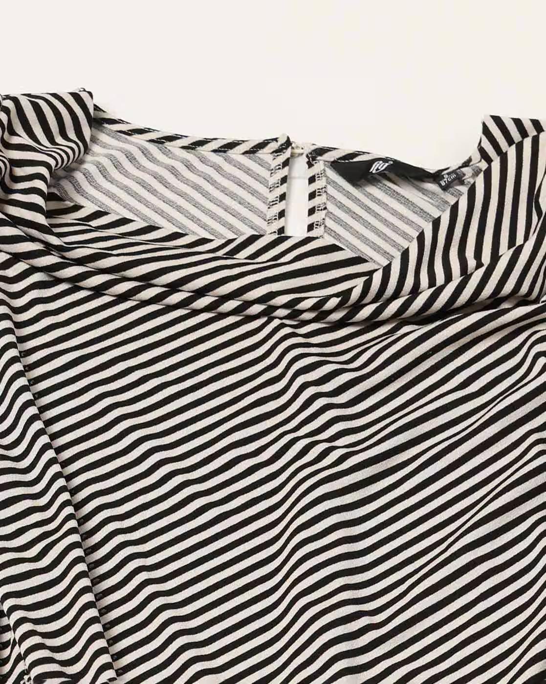 Women Striped Cowl-Neck Bodycon Dress