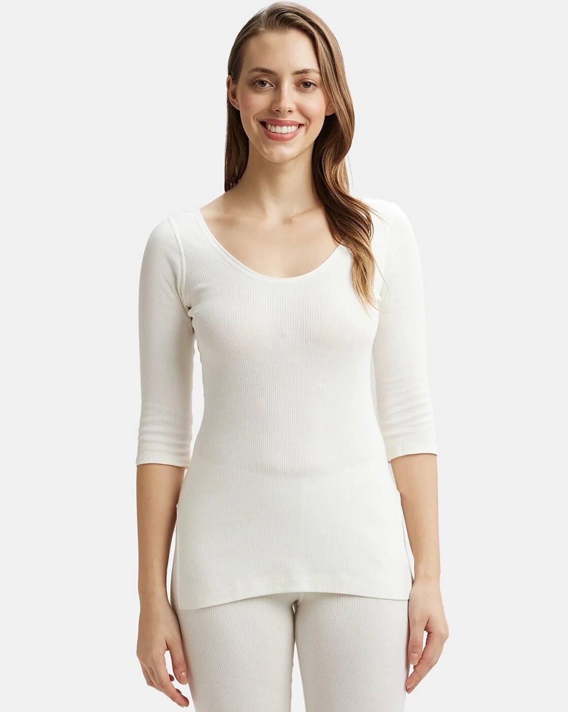 2503 Super Combed Cotton Three Quarter Sleeve Thermal Top with StayWarm Technology