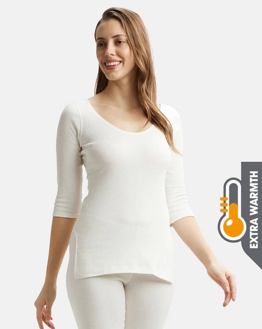 2503 Super Combed Cotton Three Quarter Sleeve Thermal Top with StayWarm Technology