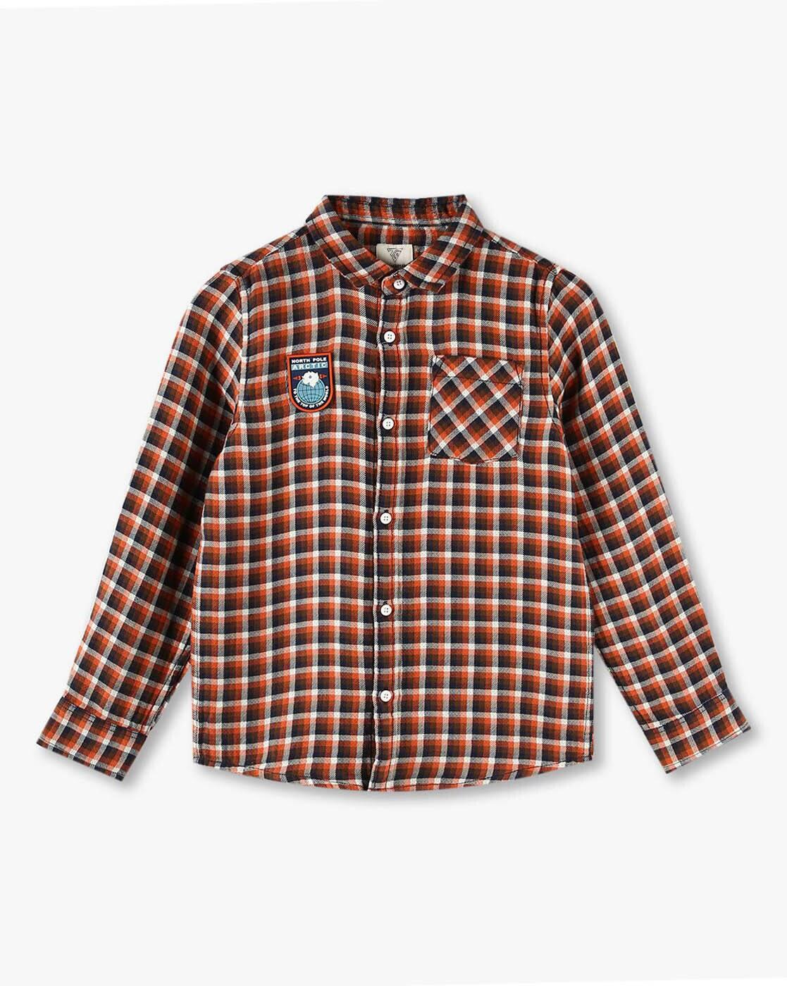 Boys Checked Relaxed Fit Shirt