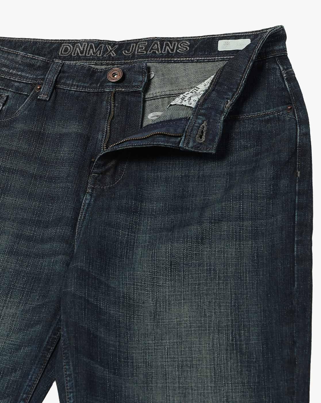 Men Lightly Washed Loose Fit Jeans