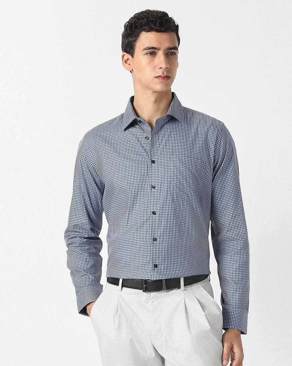 Men Checked Slim Fit Shirt