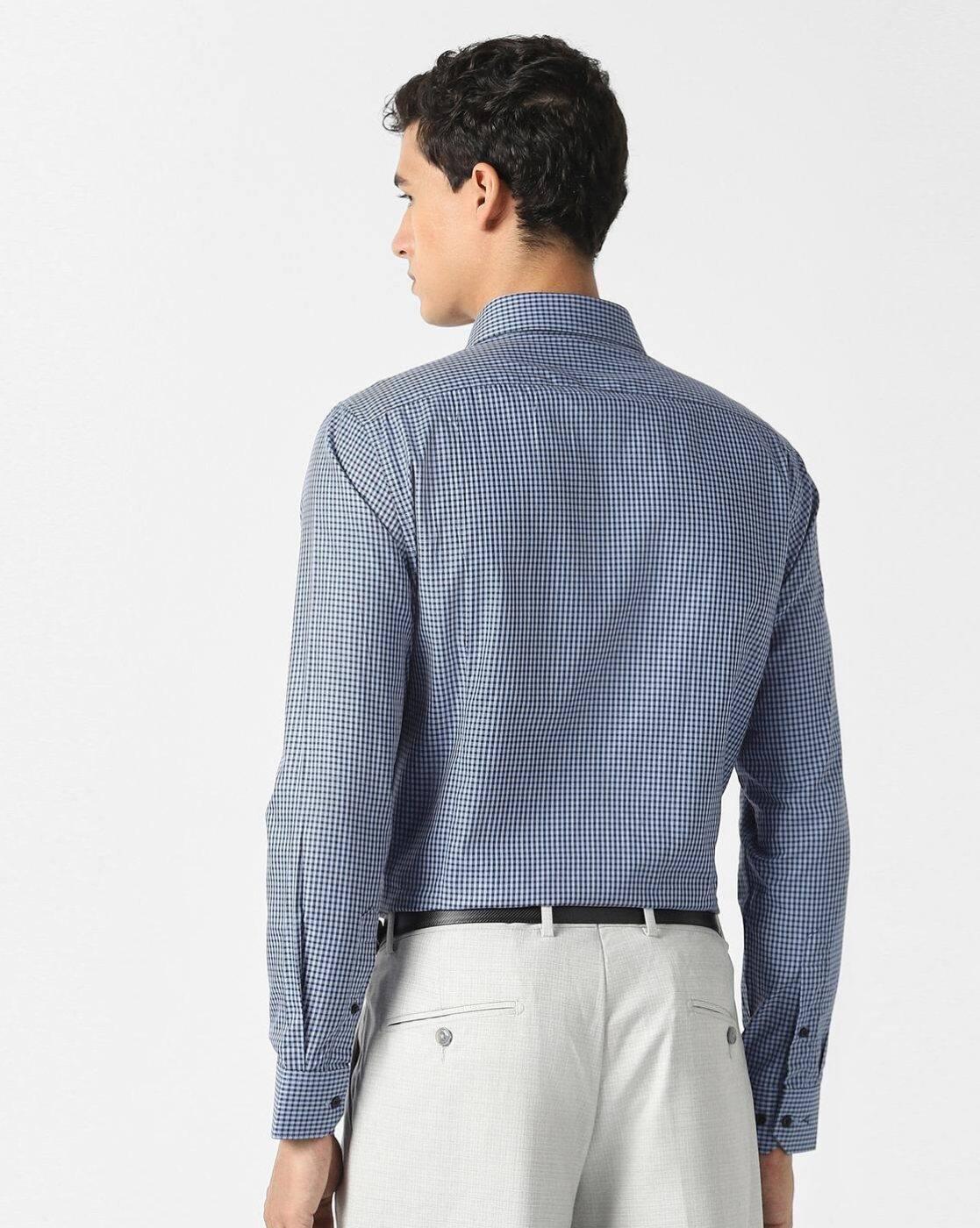 Men Checked Slim Fit Shirt