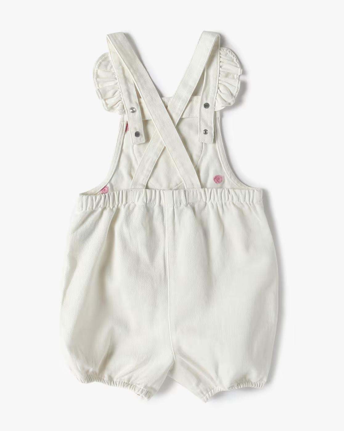 Girls Embroidered Dungaree with Top