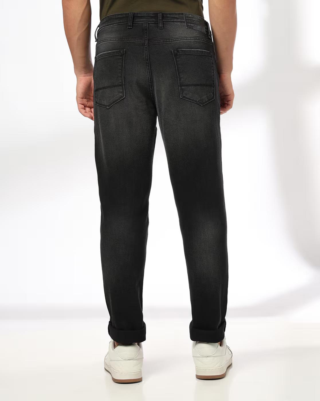 Men Lightly Washed Slim Fit Jeans