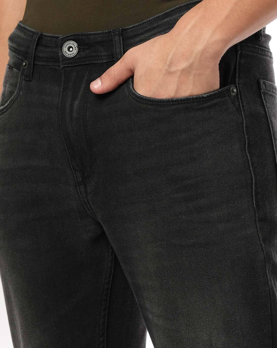 Men Lightly Washed Slim Fit Jeans