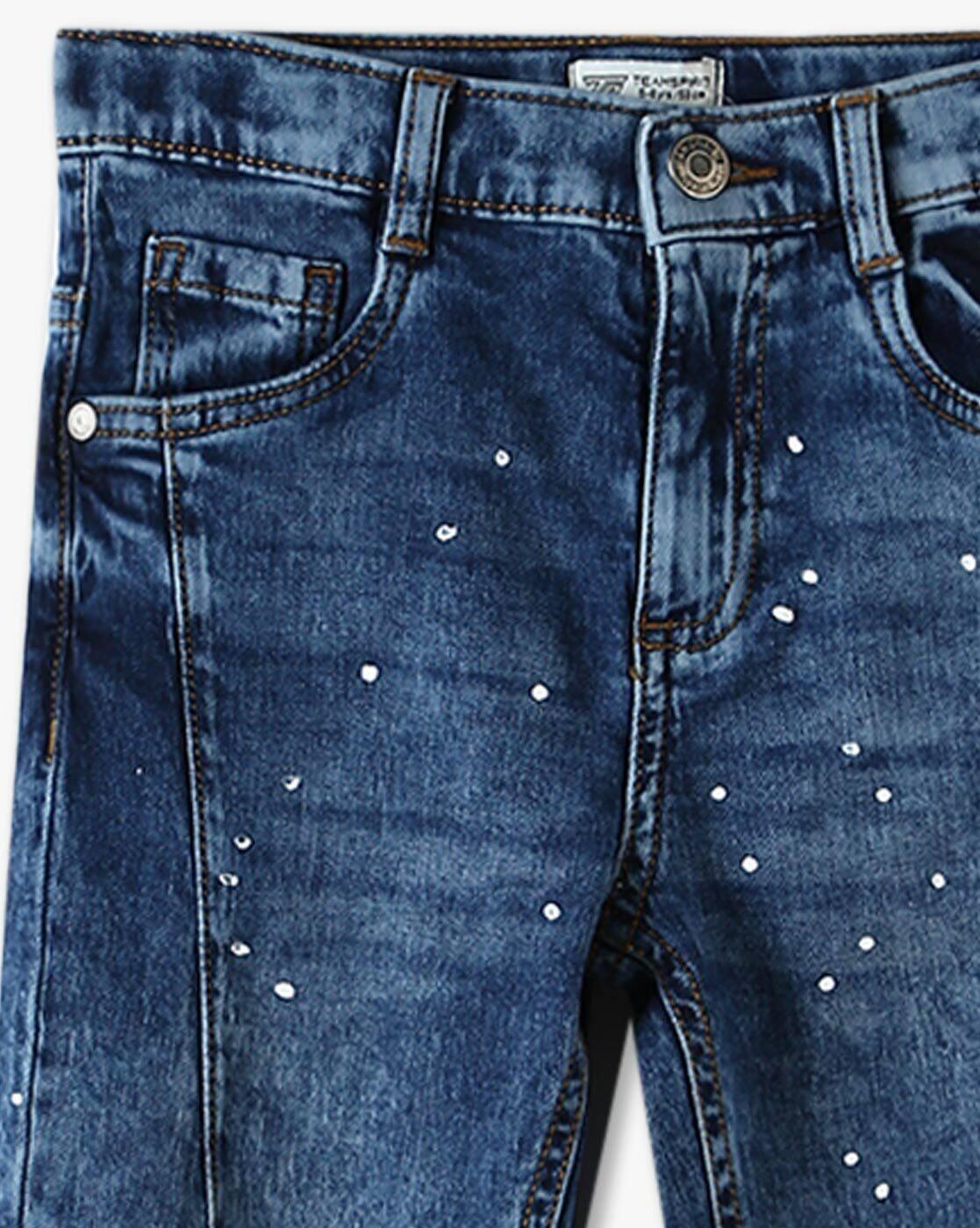 Boys Spray Print Straight Jeans