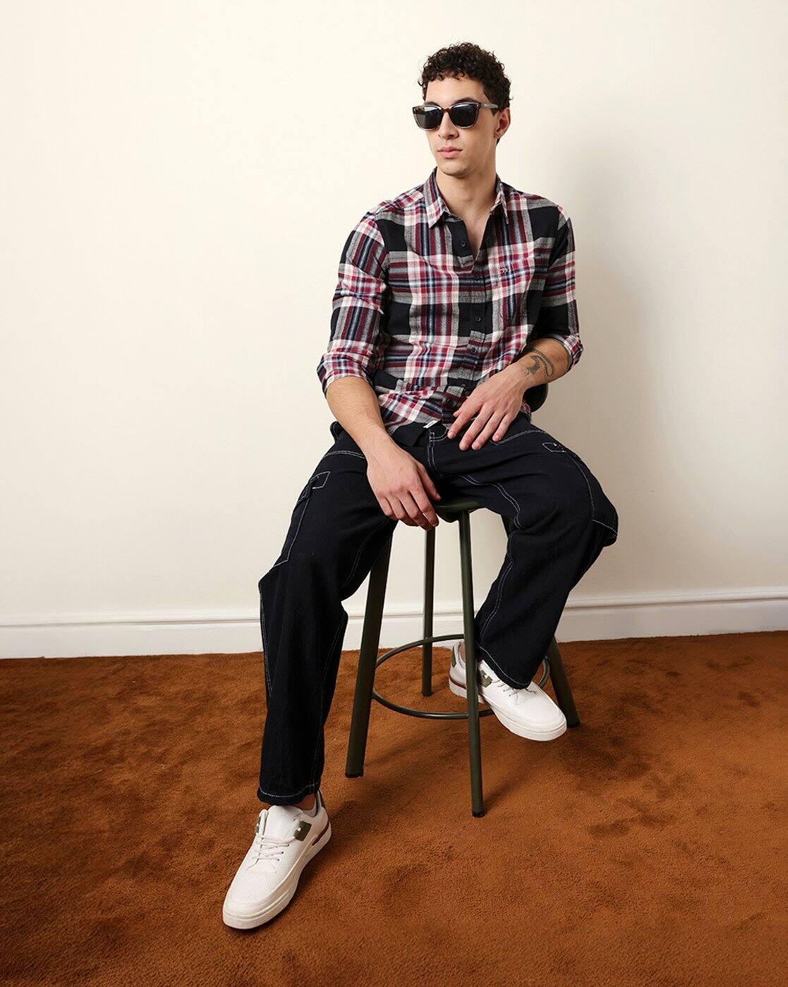 Cotton Checked Regular Fit Shirt