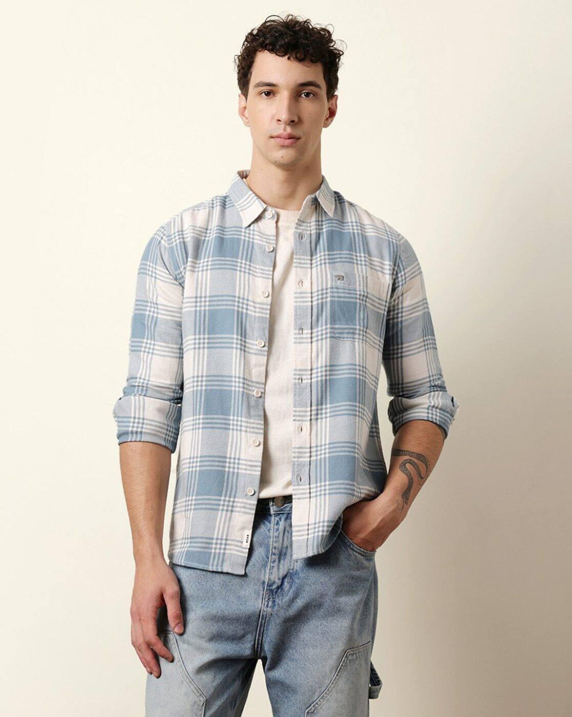Cotton Checked Regular Fit Shirt