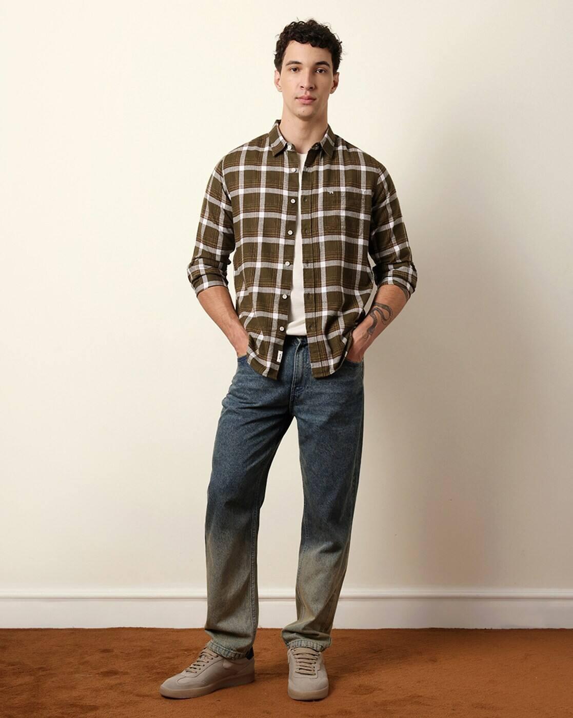 Cotton Checked Regular Fit Shirt
