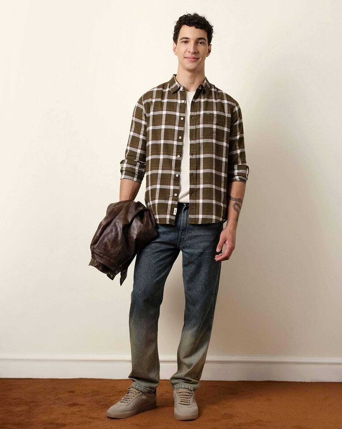 Cotton Checked Regular Fit Shirt