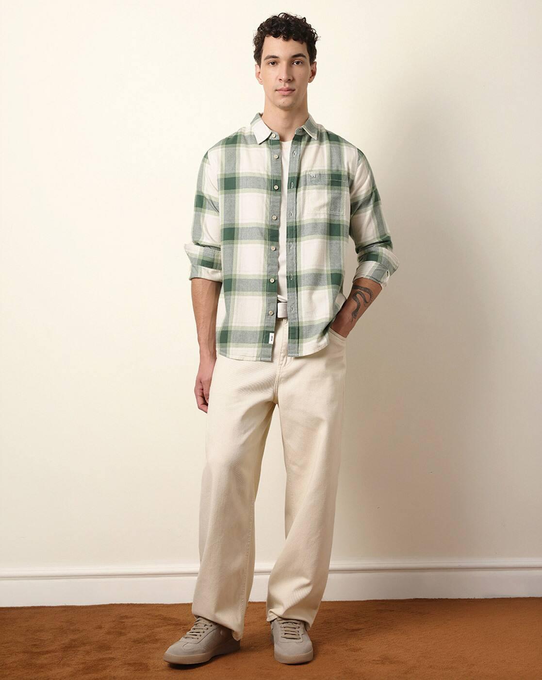 Cotton Checked Regular Fit Shirt