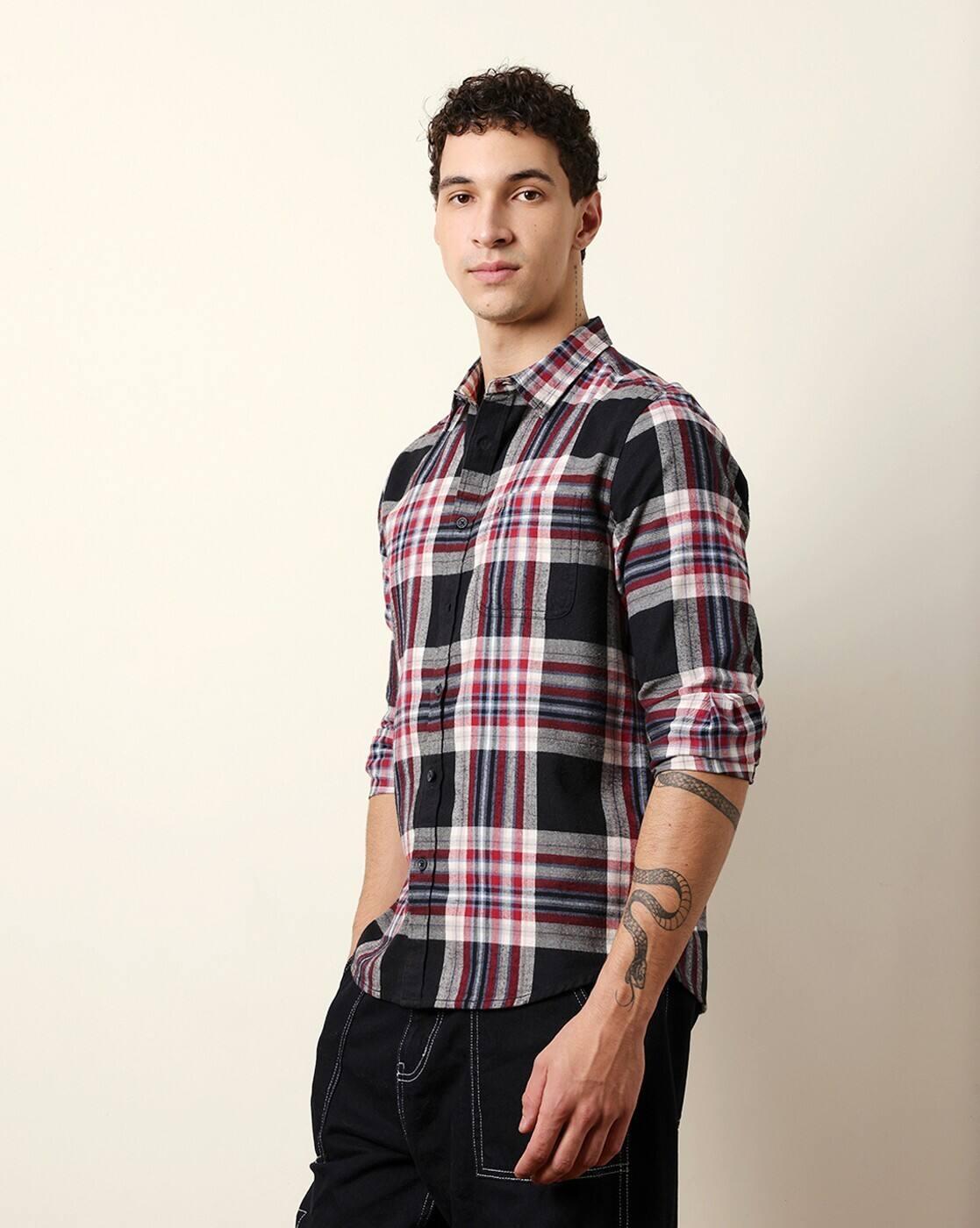Cotton Checked Regular Fit Shirt