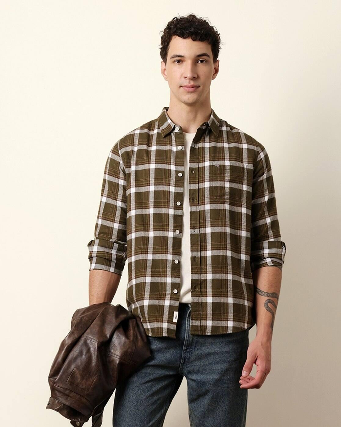 Cotton Checked Regular Fit Shirt