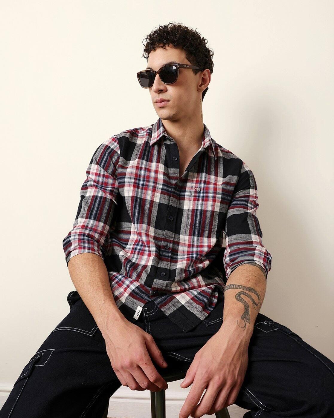 Cotton Checked Regular Fit Shirt
