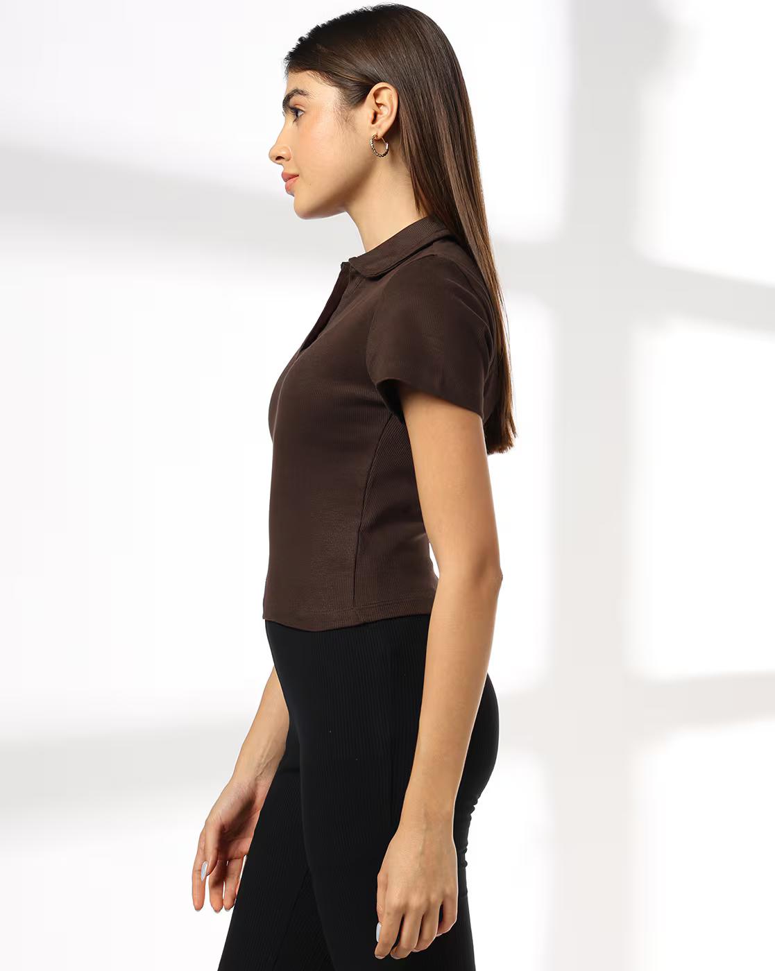 Women Regular Fit Polo T-Shirt