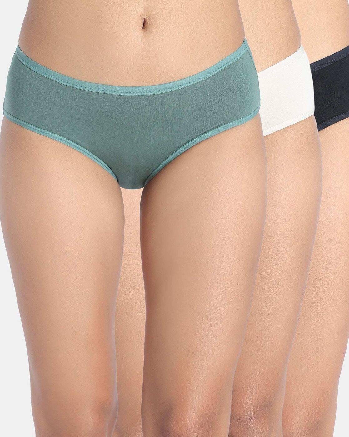 Pack Of 3 Low Rise Full Coverage Hipster Panties