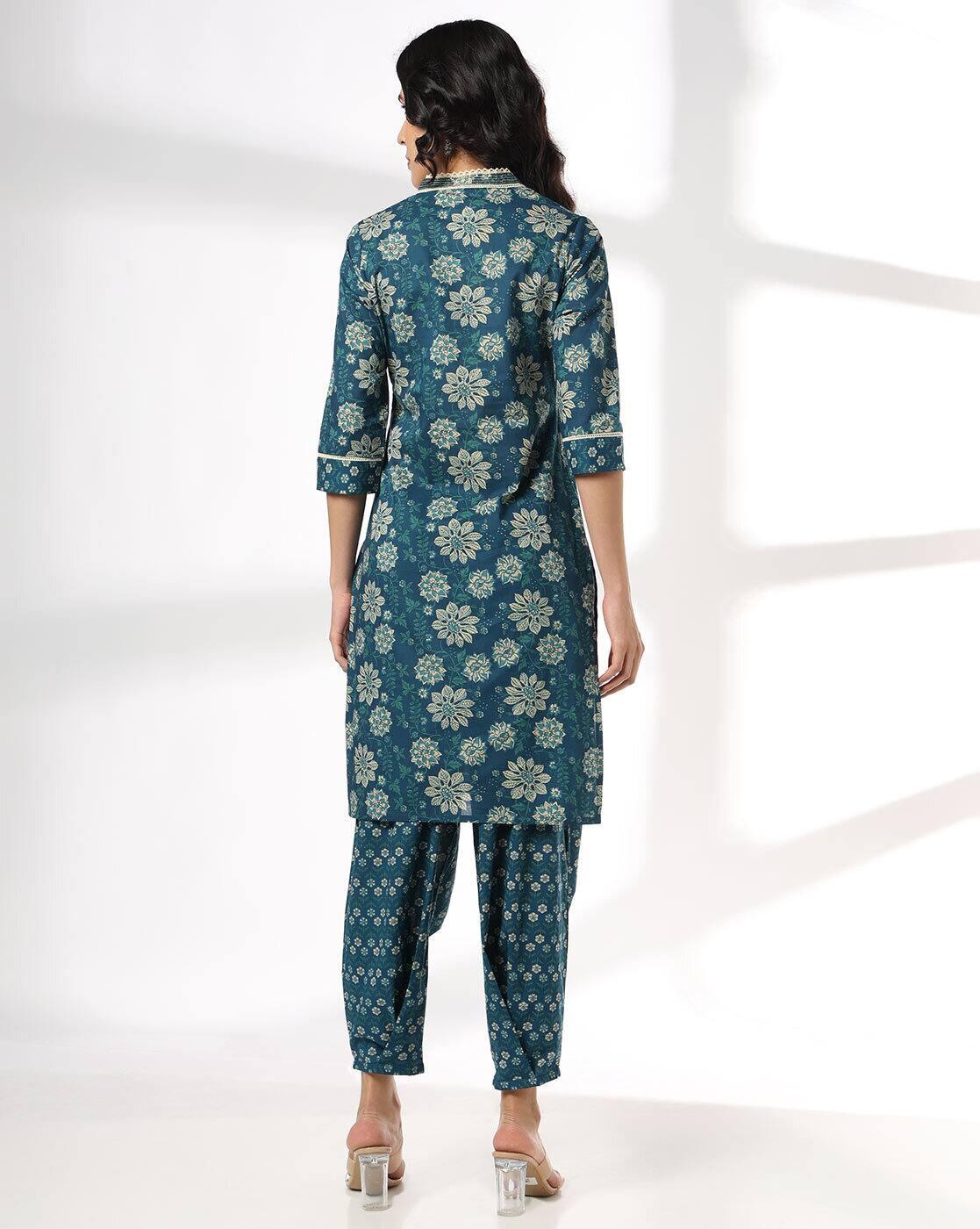 LEAF LIKE FLOWER SHAWL COLLAR, PETROL, S